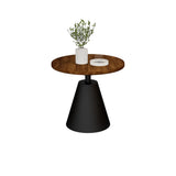 Standard Pedestal Round Sintered Stone Chairside Table Image - 14