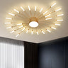 Starburst Neutral Semi-Flush Mount Light Living Room Image - 2