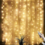 Starry Curtain LED Christmas String Lights with Hoops Image - 6