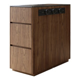 Stationary Brown Stone Top Kitchen Island with Drawers Image - 4