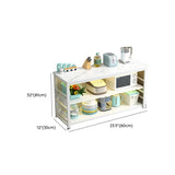 Stationary Rectangle White Stone Kitchen Island with Storage Image - 14