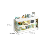 Stationary Rectangle White Stone Kitchen Island with Storage Image - 17