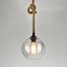 Steampunk Amber Glass Globe Edison Bulb Pendant Light Image - 2