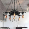 Steampunk Industrial Restaurant Gear Edison Bulb Chandelier Image - 5