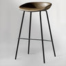 Steel Bucket Faux Leather Under Counter Bar Stools Image - 11