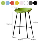 Steel Bucket Faux Leather Under Counter Bar Stools #size