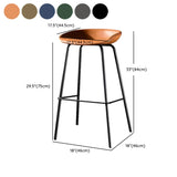 Steel Bucket Faux Leather Under Counter Bar Stools Image - 29