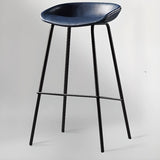 Steel Bucket Faux Leather Under Counter Bar Stools Image - 4