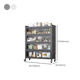 Steel Dining Hutch Storage China Cabinet Pantry Grey Image - 64