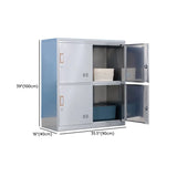 Steel Silver Multi-Compartment Office Cabinet with Locks Image - 14