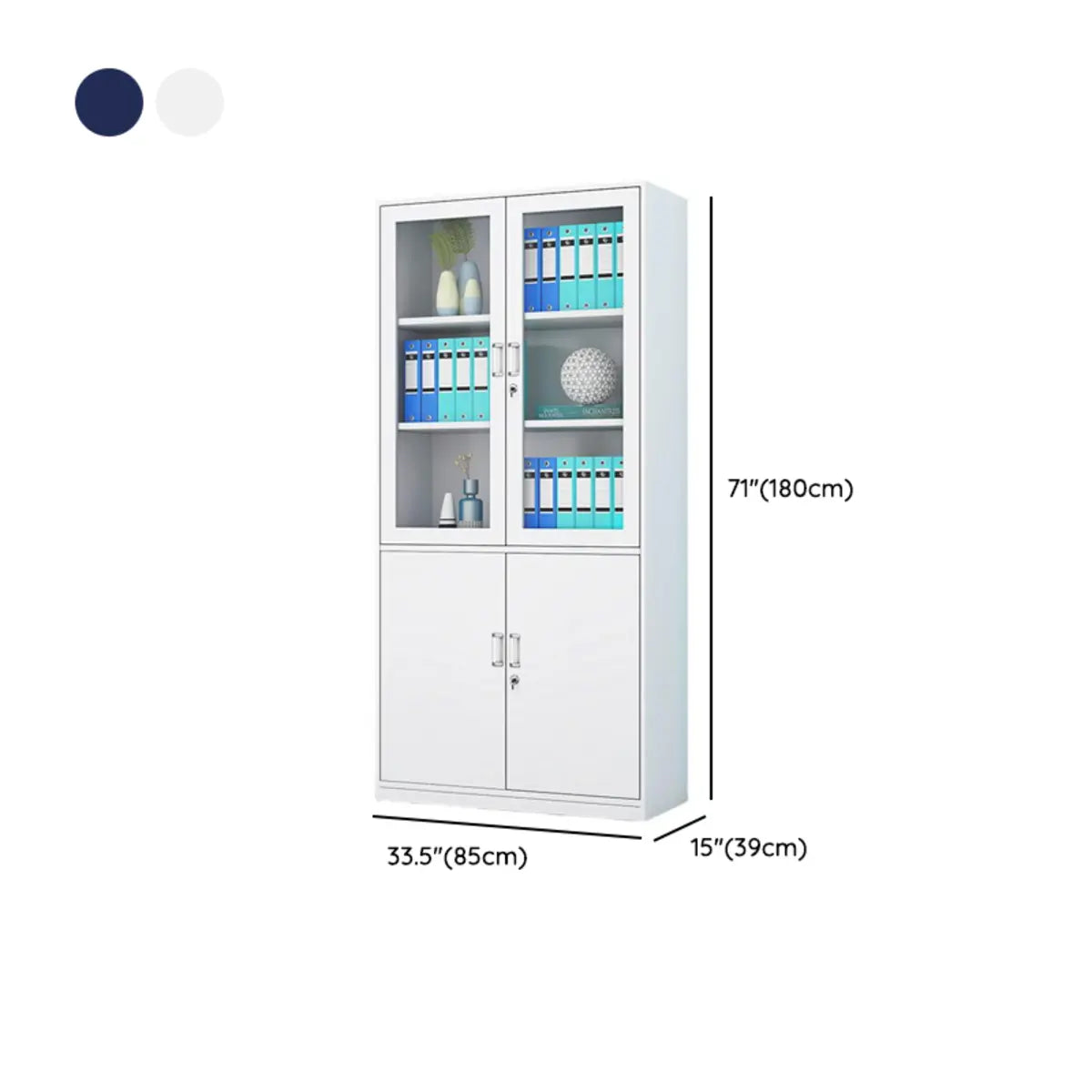 Steel Vertical Adjustable Lockable Office Storage Cabinet Image - 18