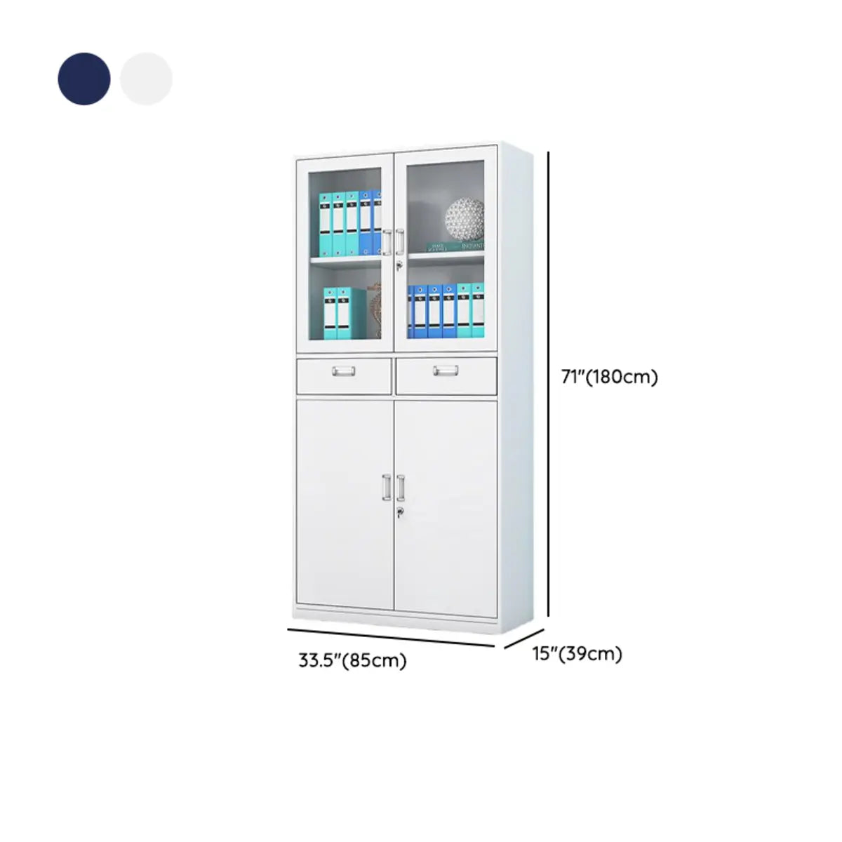 Steel Vertical Adjustable Lockable Office Storage Cabinet Image - 19