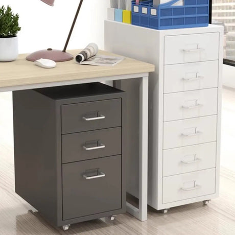 Steel Vertical Drawers Storage Rolling Filing Cabinet Image - 1