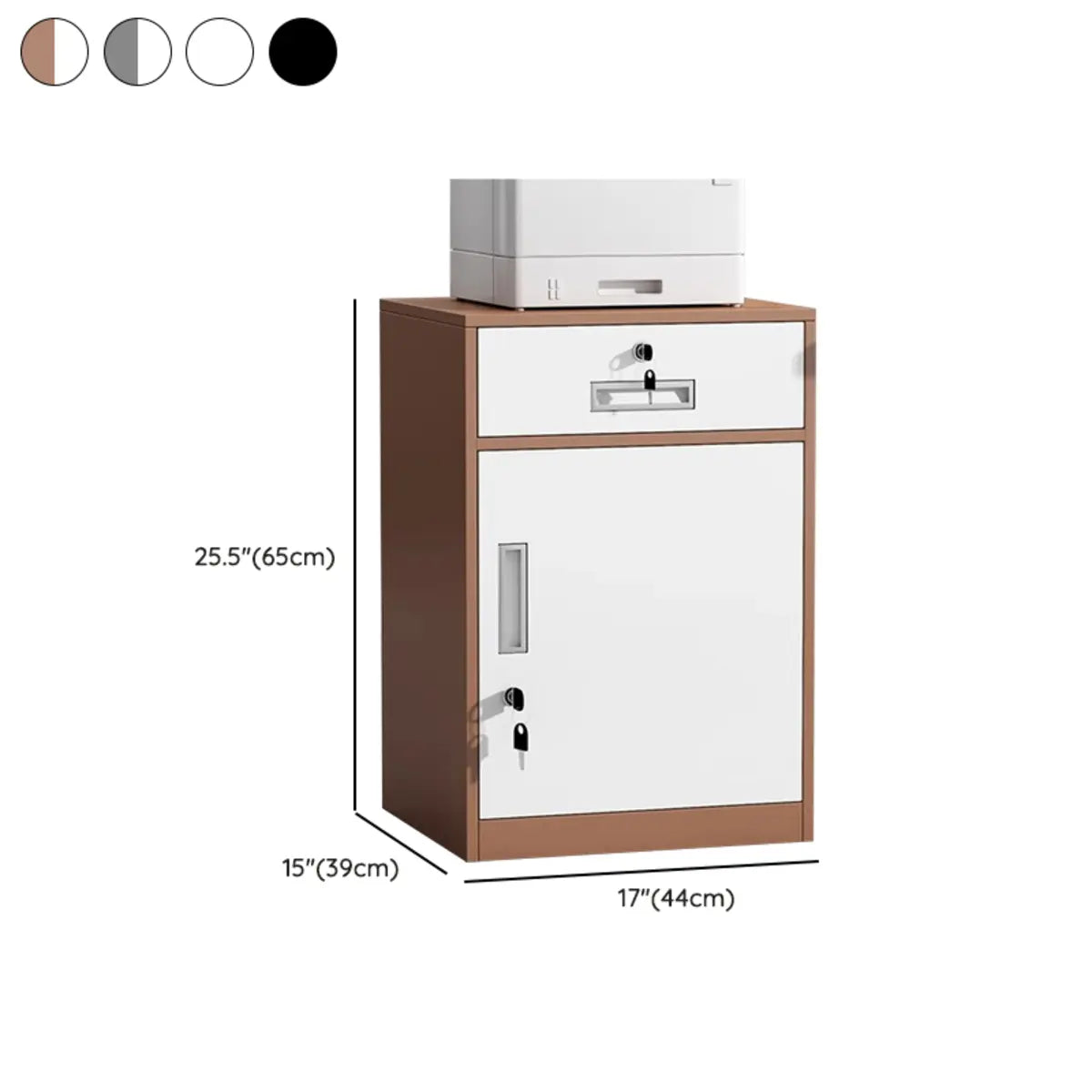 Steel Vertical Small Fireproof Lockable Filing Cabinet 