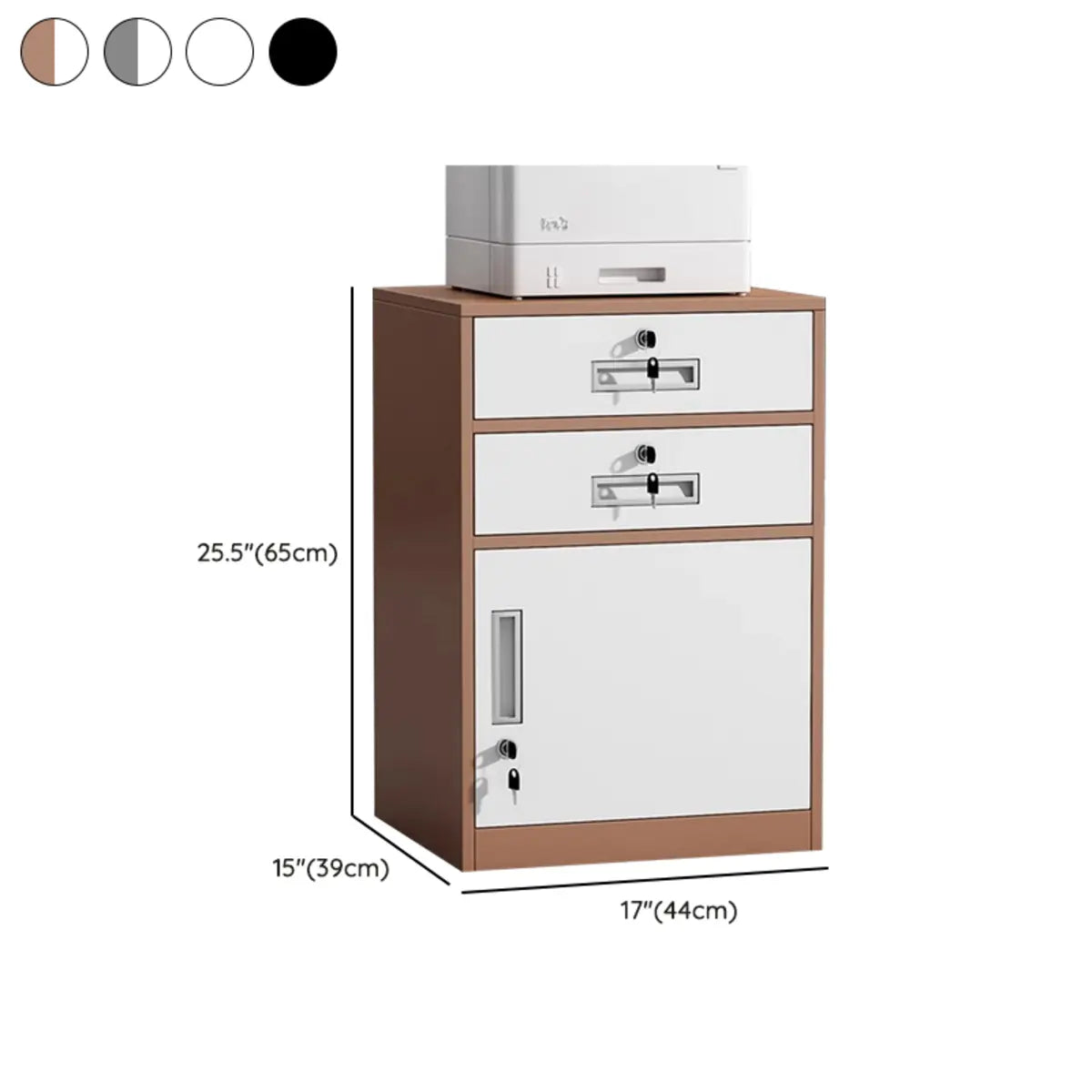 Steel Vertical Small Fireproof Lockable Filing Cabinet Image - 37