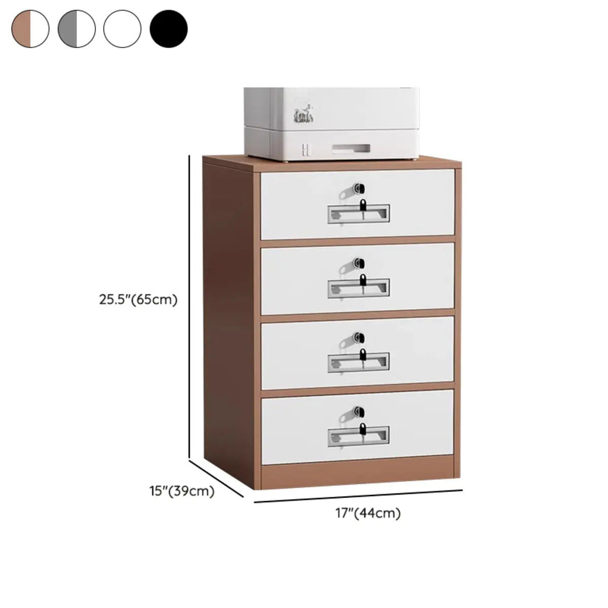 Steel Vertical Small Fireproof Lockable Filing Cabinet Image - 39