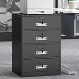 Steel Vertical Small Fireproof Lockable Filing Cabinet Image - 18