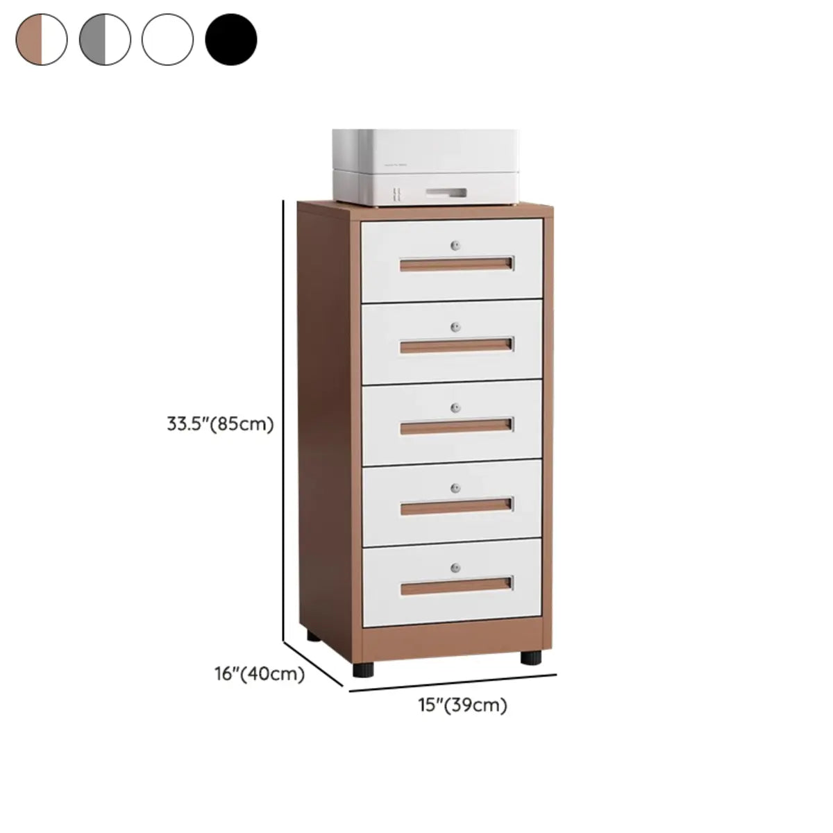 Steel Vertical Small Fireproof Lockable Filing Cabinet Image - 41