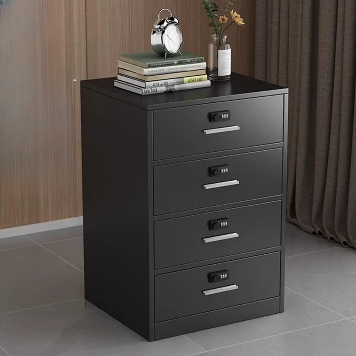 Steel Vertical Small Fireproof Lockable Filing Cabinet Image - 19