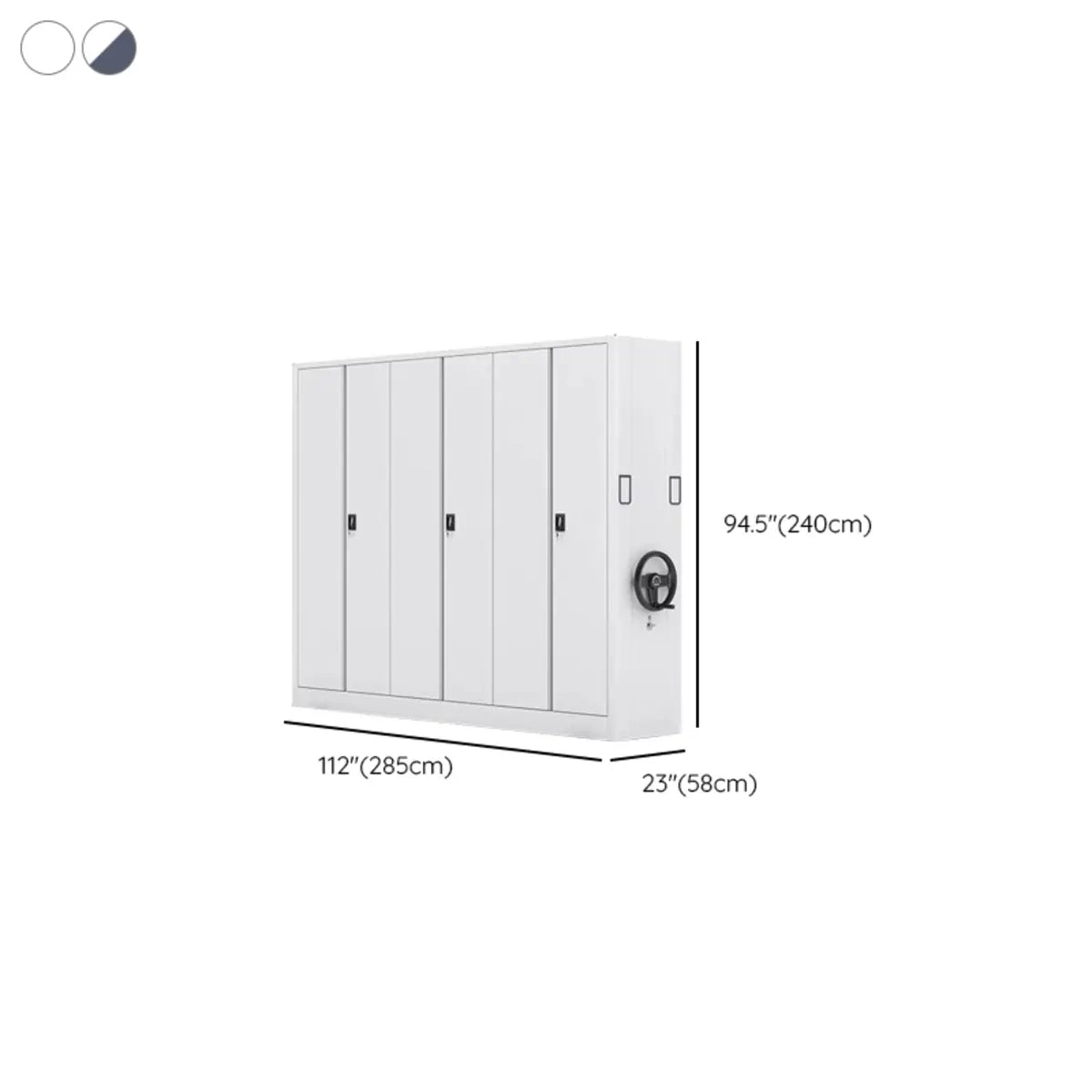 Steel White Adjustable Office Storage Cabinet with Locker Image - 20