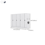 Steel White Adjustable Office Storage Cabinet with Locker Image - 21