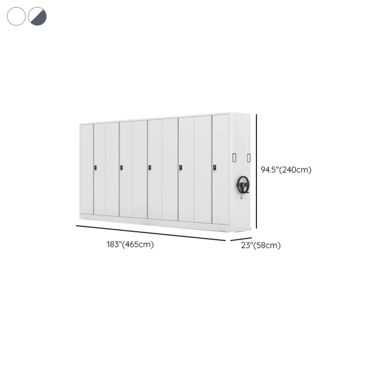 Steel White Adjustable Office Storage Cabinet with Locker Image - 22