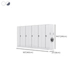 Steel White Adjustable Office Storage Cabinet with Locker Image - 22