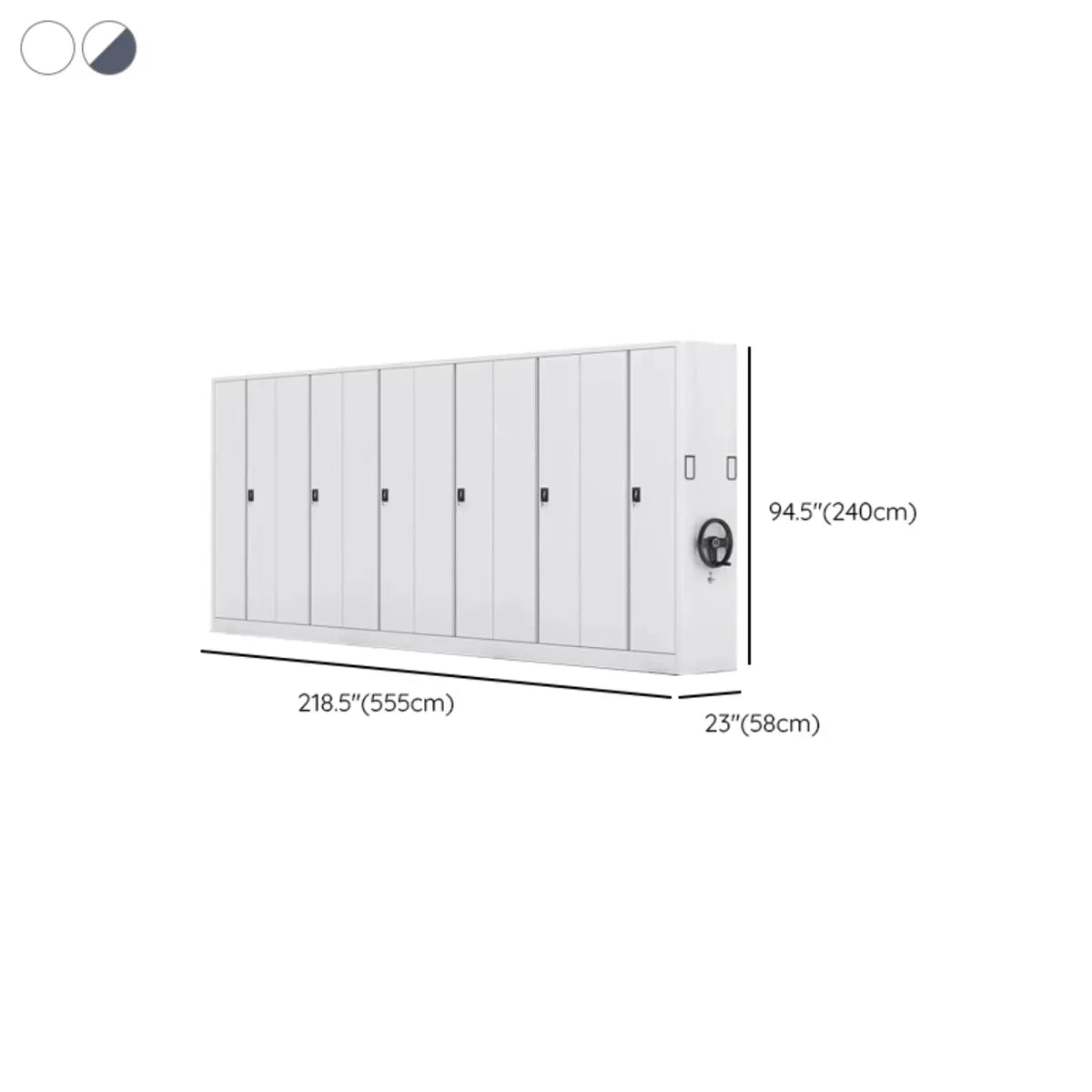 Steel White Adjustable Office Storage Cabinet with Locker Image - 23