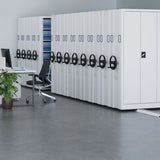 Steel White Adjustable Office Storage Cabinet with Locker Image - 4