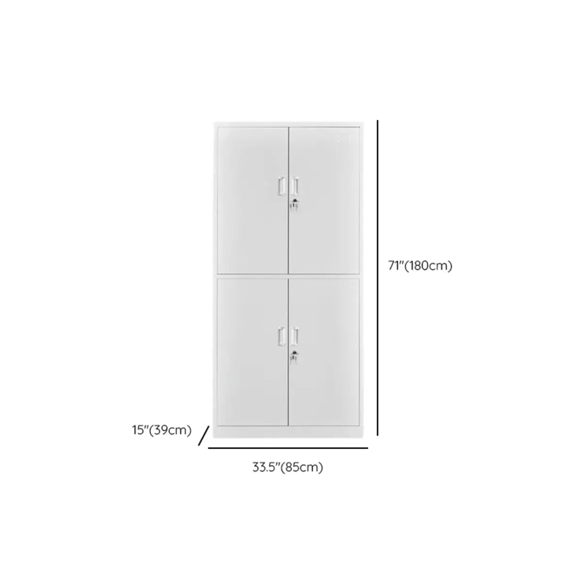 Steel White Corrosion-Resistant Adjustable Office Cabinet 