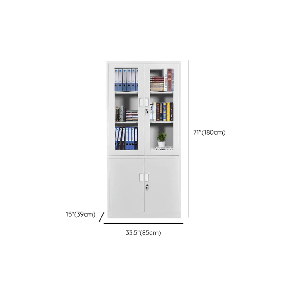 Steel White Corrosion-Resistant Adjustable Office Cabinet Image - 13