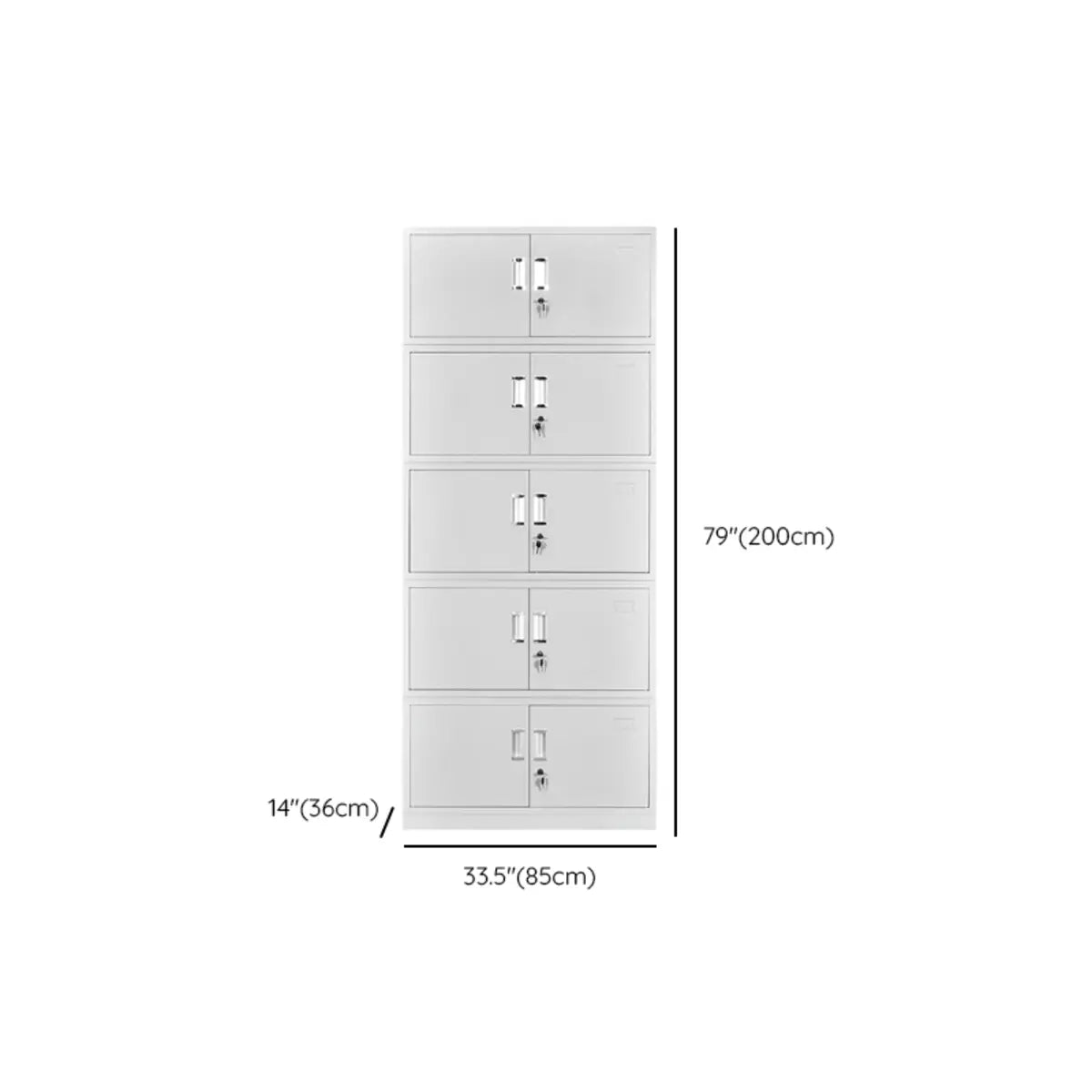 Steel White Corrosion-Resistant Adjustable Office Cabinet Image - 17