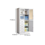 Steel White Office Storage Cabinet with Adjustable Shelves Image - 26