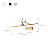 Straight Minimalist Antler Design LED Vanity Light  #size