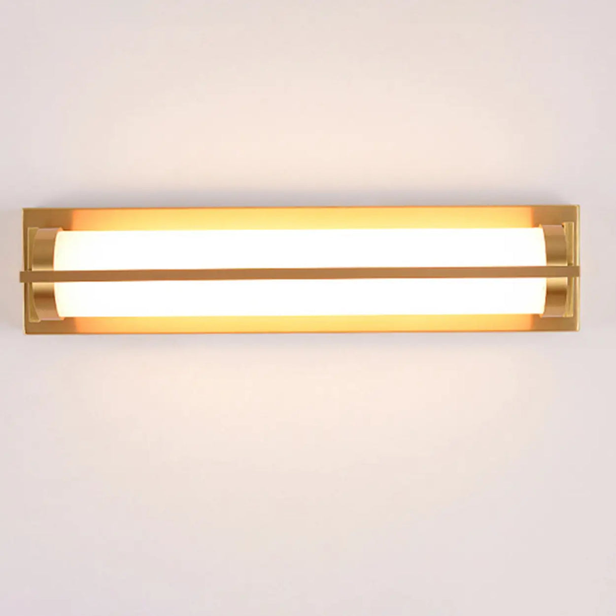 Straight Modern Gold Cylinder Vanity Light Fixtures Image - 2