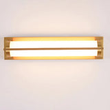 Straight Modern Gold Cylinder Vanity Light Fixtures Image - 2