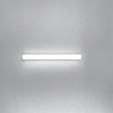 Straight White Minimalist LED Bathroom Vanity Light Image - 2