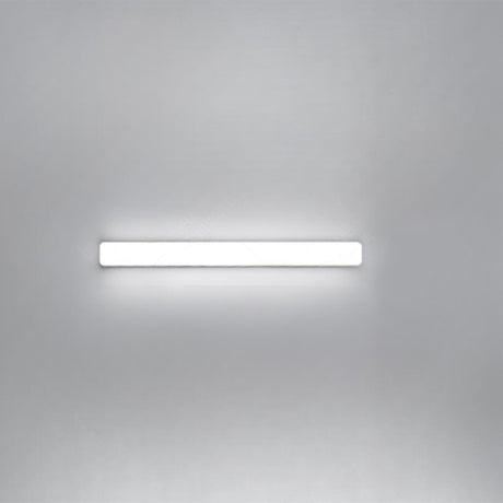 Straight White Minimalist LED Bathroom Vanity Light Image - 2