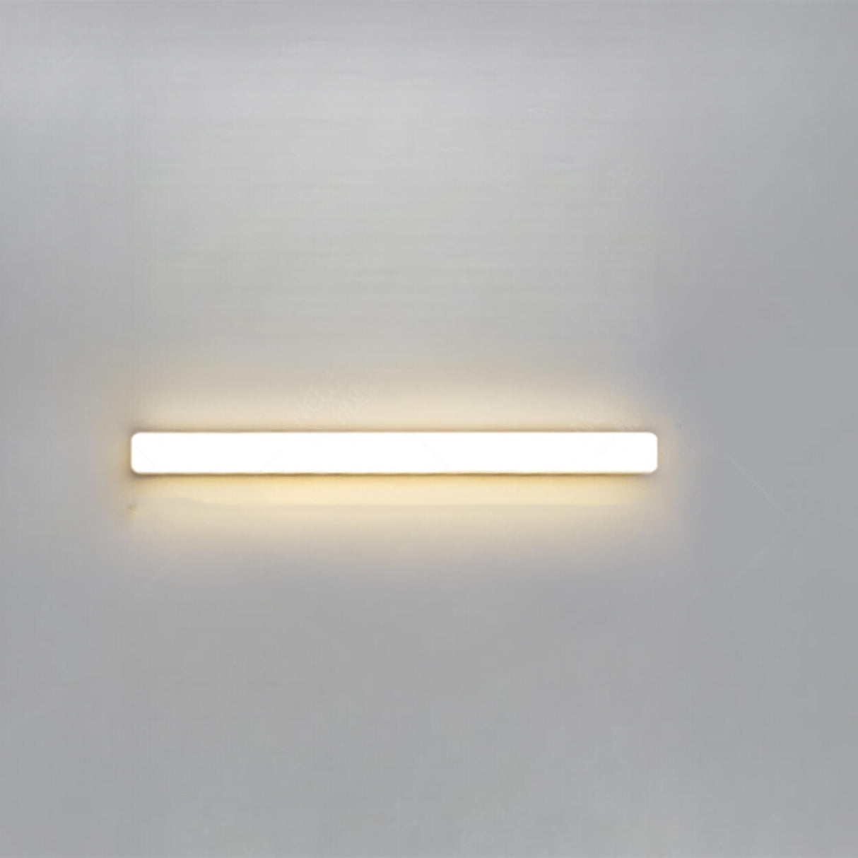 Straight White Minimalist LED Bathroom Vanity Light Image - 3