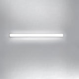 Straight White Minimalist LED Bathroom Vanity Light Image - 5