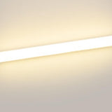 Straight White Minimalist LED Bathroom Vanity Light Image - 8