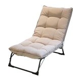 Striped Rectangle Fabric Tufted Folding Recliner Chair Image - 5