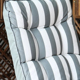 Striped Rectangle Fabric Tufted Folding Recliner Chair Image - 6