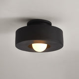 Study Room Mini Red Cylinder Semi-Flush Mount Light Image - 6