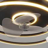 Stylish 3-Blade Circular Ceiling Fan with LED Light Image - 4