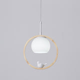 Stylish 3-Light Ring and Globe Bird Island Light Image - 6