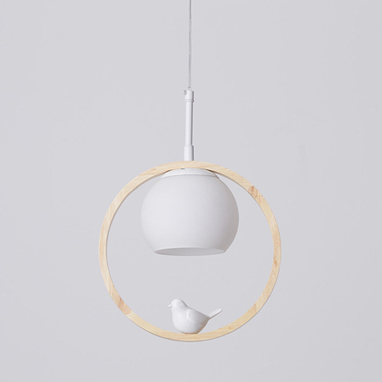 Stylish 3-Light Ring and Globe Bird Island Light Image - 7