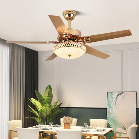 Stylish 5 Blade LED Standard Ceiling Fan with Light Image - 4