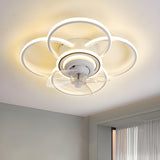 Stylish 5-Light Multi-Ring Metal Ceiling Fan with Light Image - 1