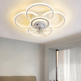 Stylish 5-Light Multi-Ring Metal Ceiling Fan with Light Image - 6